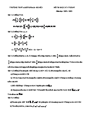 Tổng hợp Đề thi học kì 1 Toán 7